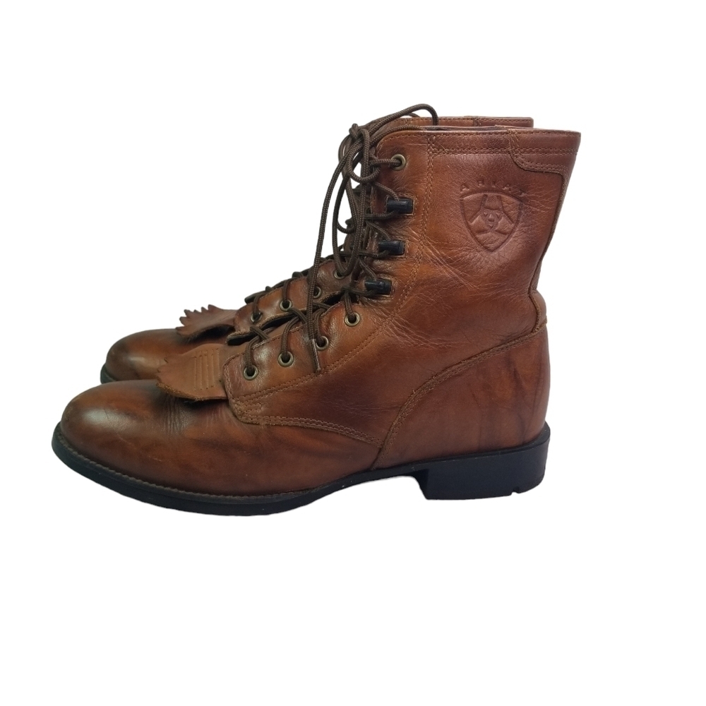 Ariat Heritage Lacer II lace up leather ropers boots - Picture 2 of 15